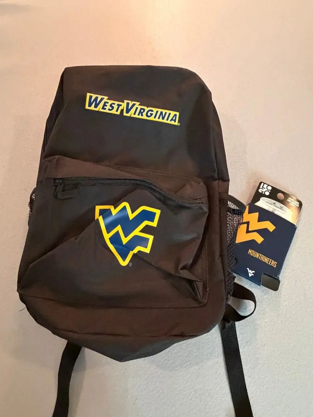 West Virginia Mountaineers Team Sport Backpack Black NWT School Travel WVU